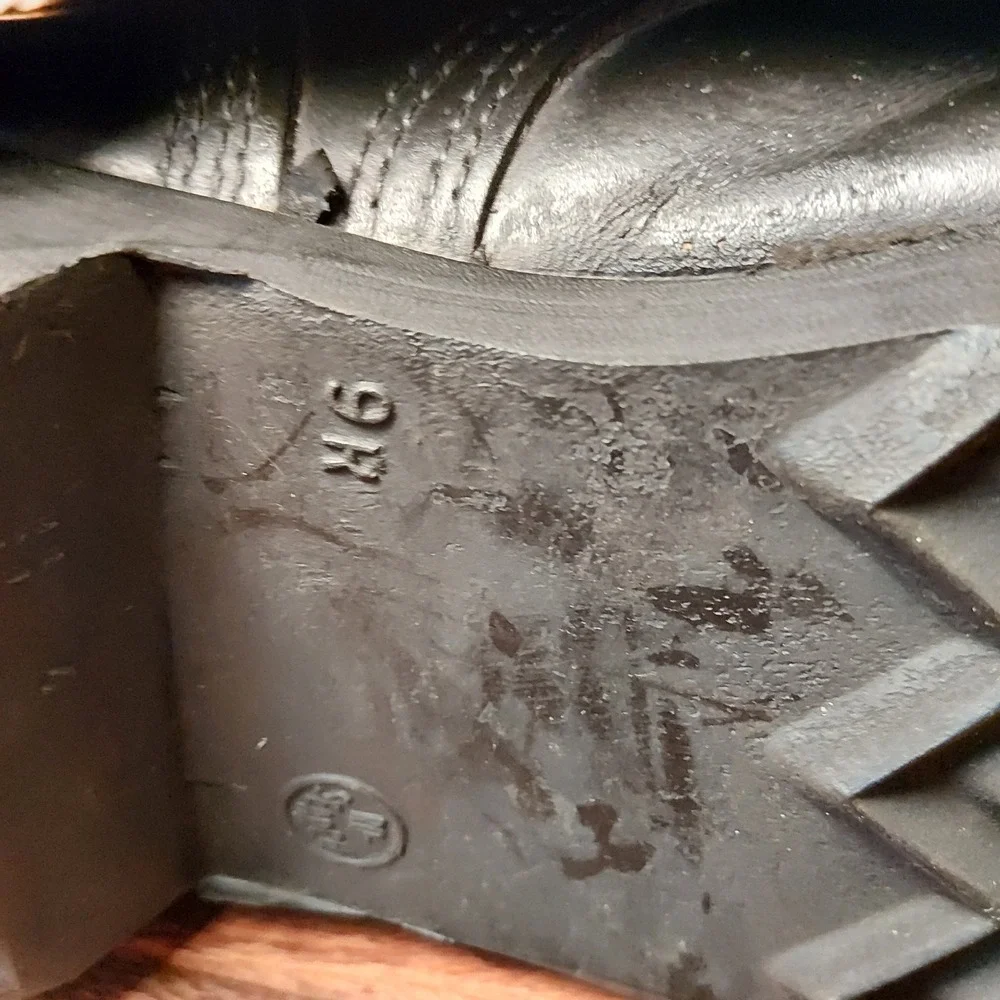 Vintage 1975 Ro-Search US Military Combat Boots Black Leather Mens 9 R 1-75